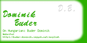 dominik buder business card